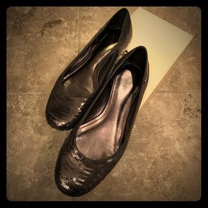Coach Silver Sequined Flats